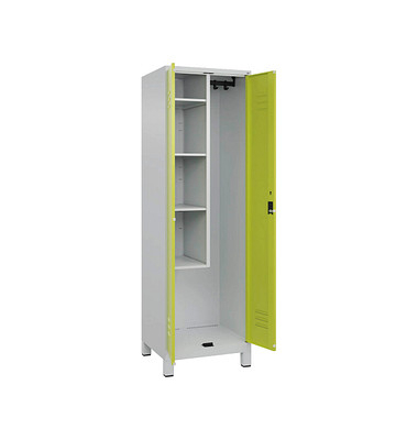 CP Putzmittelschrank Classic Plus 080110-00-S10025 clowngrün, lichtgrau 60,0 x 50,0 x 195,0 cm, aufgebaut