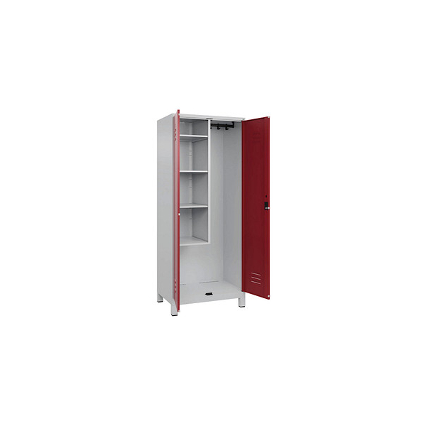 4066681617865 - Putzmittelschrank Classic Plus 080110-02-S10001 lichtgrau rubinrot 800 x 500 x 1950 cm aufgebaut 4066681617865 C+P-Möbel 4066681617865 - Putzmittelschrank Classic Plus 080110-02-S10001 lichtgrau rubinrot 800 x 500 x 1950 cm aufgebaut 4066681617865 C+P-Möbel