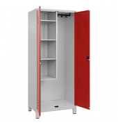 CP Putzmittelschrank Classic Plus 080110-02-S10002 lichtgrau, verkehrsrot 80,0 x 50,0 x 195,0 cm, aufgebaut
