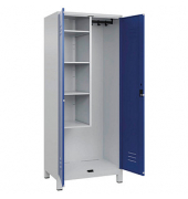 CP Putzmittelschrank Classic Plus 080110-02-S10003 enzianblau, lichtgrau 80,0 x 50,0 x 195,0 cm, aufgebaut