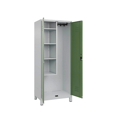 CP Putzmittelschrank Classic Plus 080110-02-S10006 lichtgrau, resedagrün 80,0 x 50,0 x 195,0 cm, aufgebaut