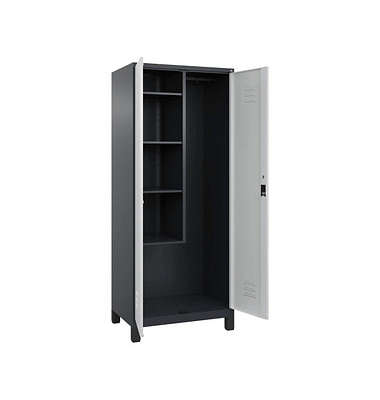 CP Putzmittelschrank Classic Plus 080110-02-S10012 anthrazitgrau, lichtgrau 80,0 x 50,0 x 195,0 cm, aufgebaut