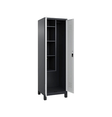 CP Putzmittelschrank Classic Plus 080110-00-S10034 anthrazitgrau, lichtgrau 60,0 x 50,0 x 195,0 cm, aufgebaut
