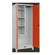 CP Putzmittelschrank Classic Plus 080110-02-S10037 lichtgrau, reinorange 80,0 x 50,0 x 195,0 cm, aufgebaut