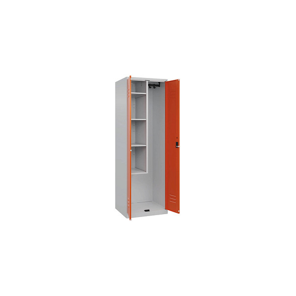 4067521356876 - Putzmittelschrank Classic Plus 080100-00-S10000 lichtgrau reinorange 600 x 500 x 1850 cm aufgebaut 4067521356876 C+P-Möbel 4067521356876 - Putzmittelschrank Classic Plus 080100-00-S10000 lichtgrau reinorange 600 x 500 x 1850 cm aufgebaut 4067521356876 C+P-Möbel
