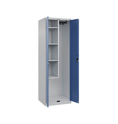 CP Putzmittelschrank Classic Plus 080100-00-S10005 fernblau, lichtgrau 60,0 x 50,0 x 185,0 cm, aufgebaut