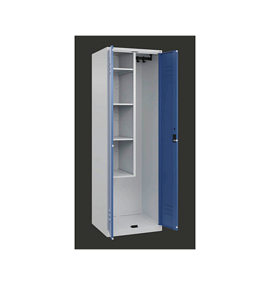 CP Putzmittelschrank Classic Plus 080100-00-S10018 fernblau, lichtgrau 60,0 x 50,0 x 185,0 cm, aufgebaut