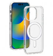 Hybrid Case mit MagSafe Handy-Cover für Apple iPhone 15 Pro transparent