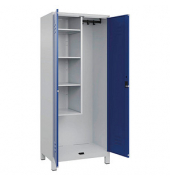 CP Putzmittelschrank Classic Plus 080110-02-S10017 enzianblau, lichtgrau 80,0 x 50,0 x 195,0 cm, aufgebaut