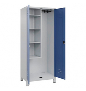 CP Putzmittelschrank Classic Plus 080110-02-S10019 fernblau, lichtgrau 80,0 x 50,0 x 195,0 cm, aufgebaut