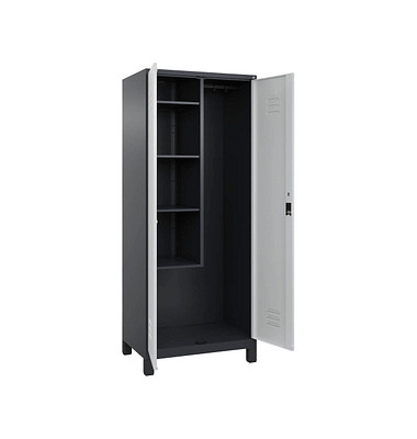 CP Putzmittelschrank Classic Plus 080110-02-S10034 anthrazitgrau, lichtgrau 80,0 x 50,0 x 195,0 cm, aufgebaut