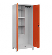 CP Putzmittelschrank Classic Plus 080110-02-S10036 lichtgrau, reinorange 80,0 x 50,0 x 195,0 cm, aufgebaut