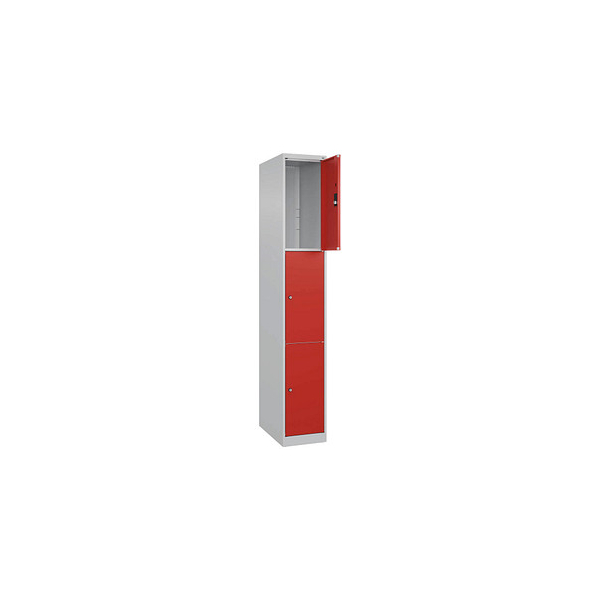 4067521349151 - Schließfachschrank Classic Plus lichtgrau verkehrsrot 080000-103-S10002 3 Schließfächer 300 x 500 x 1850 cm 4067521349151 C 4067521349151 - Schließfachschrank Classic Plus lichtgrau verkehrsrot 080000-103-S10002 3 Schließfächer 300 x 500 x 1850 cm 4067521349151 C