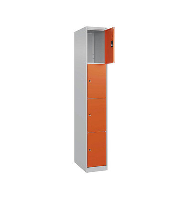 CP Schließfachschrank Classic Plus reinorange 080000-104-S10000, 4 Schließfächer 30,0 x 50,0 x 185,0 cm