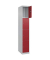 CP Schließfachschrank Classic Plus lichtgrau, rubinrot 080000-104-S10001, 4 Schließfächer 30,0 x 50,0 x 185,0 cm