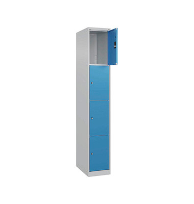 CP Schließfachschrank Classic Plus lichtblau, lichtgrau 080000-104-S10004, 4 Schließfächer 30,0 x 50,0 x 185,0 cm