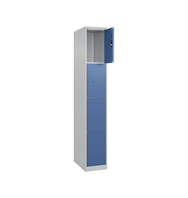 CP Schließfachschrank Classic Plus lichtblau, fernblau 080000-104-S10005, 4 Schließfächer 30,0 x 50,0 x 185,0 cm