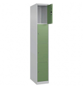 CP Schließfachschrank Classic Plus lichtgrau, resedagrün 080000-104-S10006, 4 Schließfächer 30,0 x 50,0 x 185,0 cm