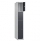 CP Schließfachschrank Classic Plus anthrazitgrau, lichtgrau 080000-104-S10007, 4 Schließfächer 30,0 x 50,0 x 185,0 cm