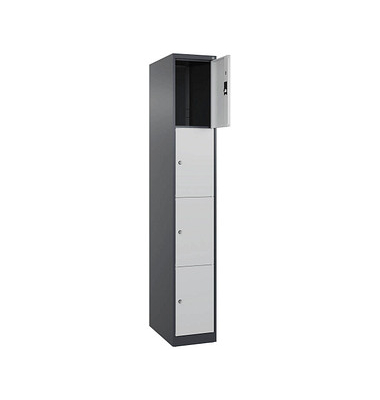 CP Schließfachschrank Classic Plus anthrazitgrau, lichtgrau 080000-104-S10011, 4 Schließfächer 30,0 x 50,0 x 185,0 cm
