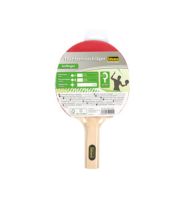 Idena Tischtennisschläger Anfänger rot