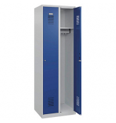 CP Spind Classic Plus enzianblau, lichtgrau 088055-20-S10003, 2 Schließfächer 60,0 x 50,0 x 185,0 cm