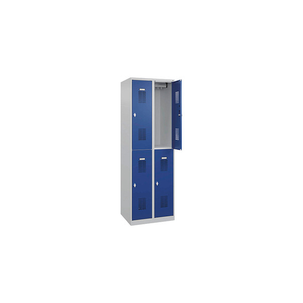 4066681374980 - Spind Basic Plus enzianblau lichtgrau 088355-20-S10000 4 Schließfächer 600 x 500 x 1850 cm 4066681374980 CP 4066681374980 - Spind Basic Plus enzianblau lichtgrau 088355-20-S10000 4 Schließfächer 600 x 500 x 1850 cm 4066681374980 CP