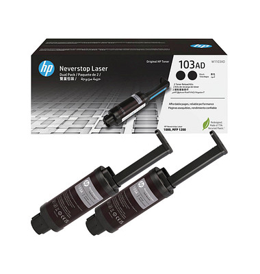 HP 103AD (W1103AD) schwarz Tonerkartuschen, 2er-Set