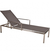 Garden Pleasure Sonnenliege Sienna grau Stahl
