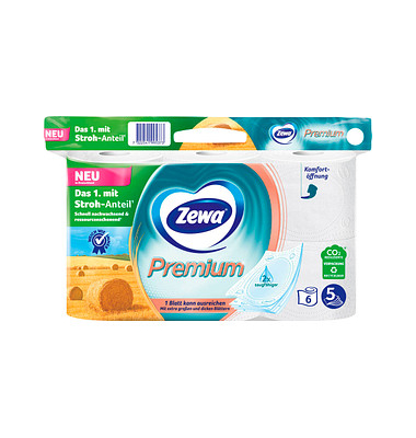 Zewa Toilettenpapier Premium 5-lagig 6 Rollen