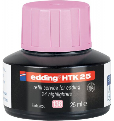 Textmarker-Nachfülltinte HTK25, 4-HTK25138, pastellrosa