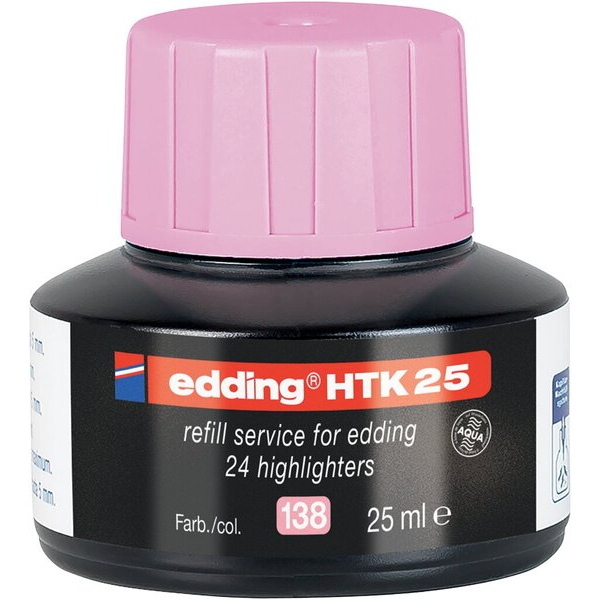 4057305049520 -  Textmarkernachfülltinte HTK25 4-HTK25138 pastellrosa 4057305049520 25 Milliliter