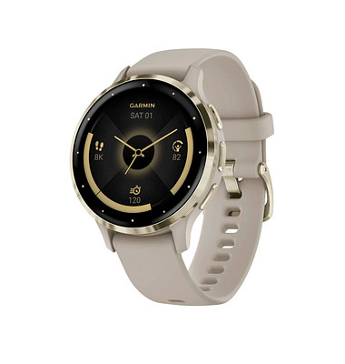GARMIN Venu 3S Smartwatch french grey, softgold