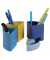 Stifteköcher Bee Blue, 4-tlg., mehr- farbig, modulierbar, 2 verschiedene