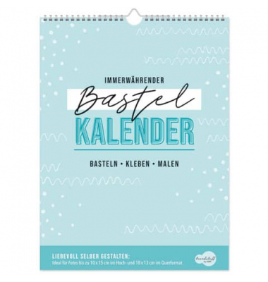 Bastelkalender 5025-9, Trendstuff, 1 Monat / 1 Seite, 22,5x30cm (A4+), Jahresunabhängig Bastelkalender 5025-9, Trendstuff, 1 Monat / 1 Seite, 22,5x30cm (A4+), Jahresunabhängig