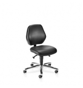 Arbeitsdrehstuhl Ergo, schwarz / silber, bis 120kg