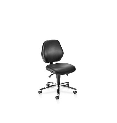 Arbeitsdrehstuhl Ergo, schwarz / silber, bis 120kg