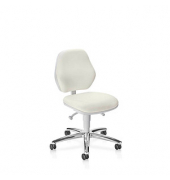Arbeitsdrehstuhl Ergo, weiß / silber, bis 120kg