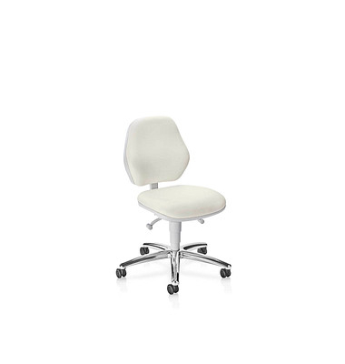 Arbeitsdrehstuhl Ergo, weiß / silber, bis 120kg