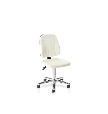 Arbeitsdrehstuhl Basic, weiß / silber, bis 120kg
