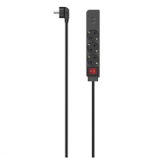 hama 3-fach Steckdosenleiste mit Schalter 1,4 m schwarz mit USB-Buchse