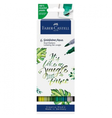 Dualmarkeretui 6ST Aqua Set Jungle