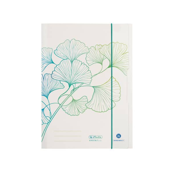 5 Stück Herlitz Sammelmappe 300006056 Motiv GREENline Ginkgo, Karton 380g 4008110261027 Herlitz
