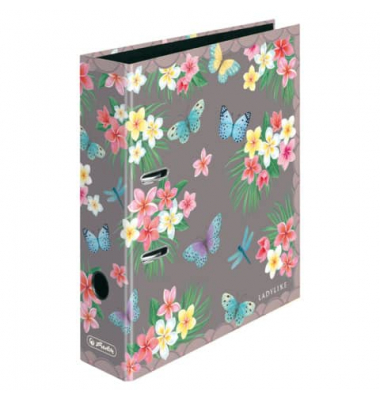 Motivordner Ordner maX.file A4 8cm Ladylike Butterflys Schmetterlinge /Blumen 50044061, A4 80mm breit