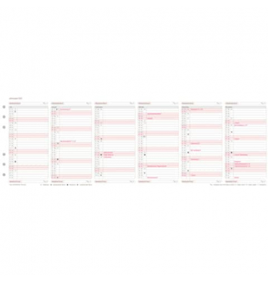 Kalendereinlage 50505, Jahresplan, 6 Monate / 1 Seite, 96x172mm (Midi), 2025