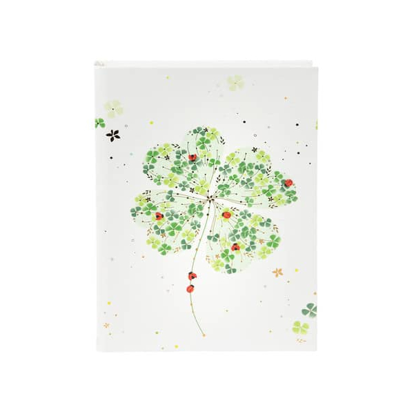 2 Stück TURNOWSKY Notizbuch 64 423, Lucky Clover, weiß, A5, blanko, 100g, 100 Blatt / 200 Seiten 4009835644232 TURNOWSKY