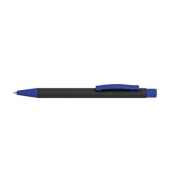 Kugelschreiber Soft Metal, Black´n blue