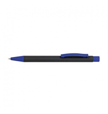 Kugelschreiber Soft Metal, Black´n blue