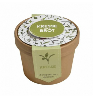 Wundert&uuml;te 41760 , "Kresse f&uuml;rs Brot", &Oslash;9,8x7cm, in Pott