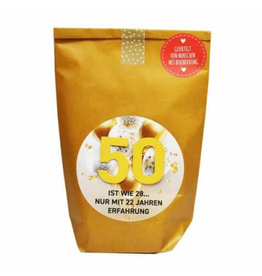 Wundert&uuml;te 63565 , "50 Jahre Geburtstag", 14x22cm (BxL), in Papiert&uuml;te
